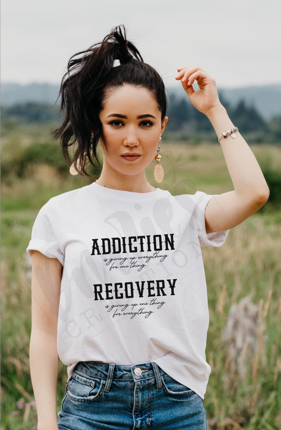 T-shirt | Addiction is giving up everything for one thing Recovery is giving up one thing for everything| sobriety | Healing
