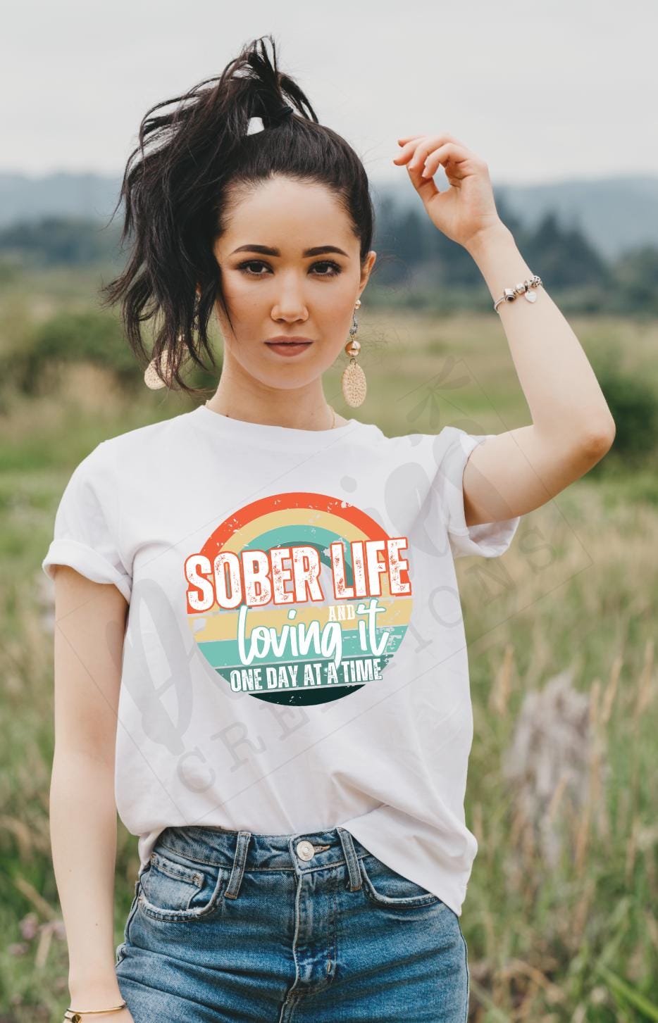 T-shirt |Sober Life and loving it one day at a time | overdose awareness | sobriety | Healing | life |proud