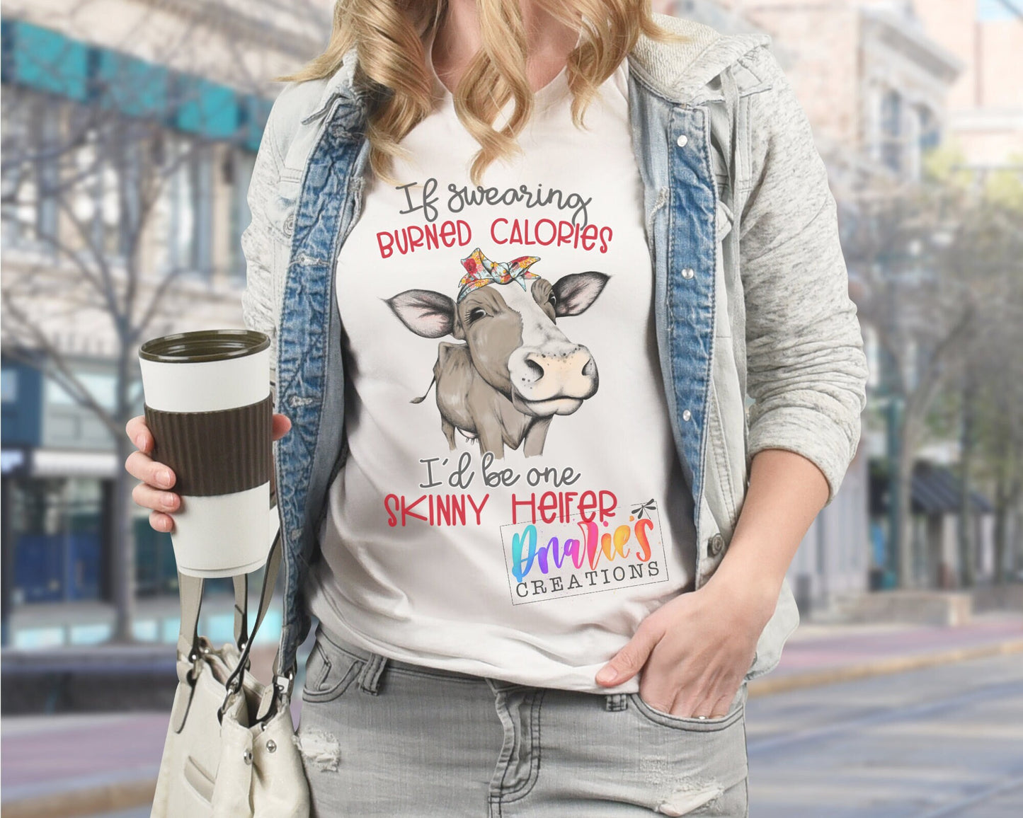 T-shirt |If swearing burned calories I'd be one skinny heifer | Chicken |COW| summer |Flowers| NSFW