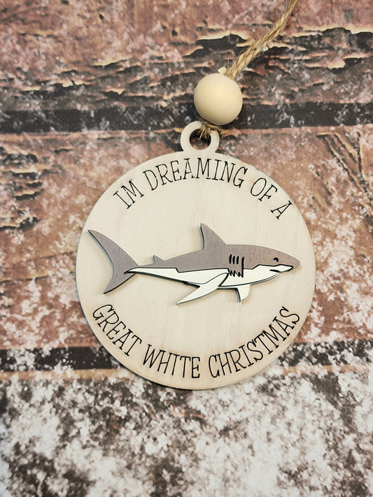 Ornament| I'm dreaming of a Great white Christmas |  gift | Friend gift | friends | Cheeky | funny