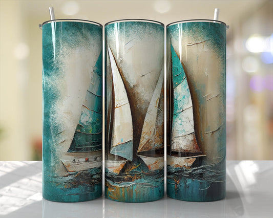 Tumbler wrap |  teal Sailboat| Sarcasm |Bestie| Gift| BFF | Profanity| funny| mean girl