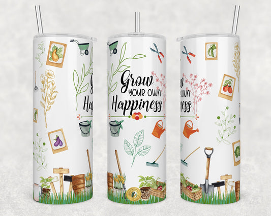Tumbler |   Grow your own Happiness  | Gift | Sarcasm| OSFA |Great Gift-