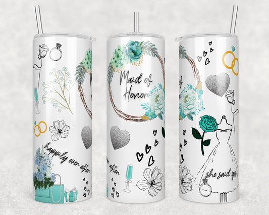 Tumbler | Maid of Honor -Fun  | Bachelorette party |wedding | Bridal shower | BFF |best friends