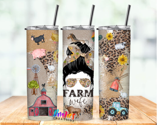 Tumbler | FARM3 | Farm wife | Gift | Sarcasm| OSFA |Great Gift- Ladies-Cows| Men