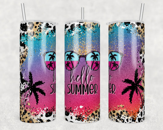 Tumbler | Hello Summer Glasses |HOT mom summer | Sarcasm | beach| ocean | Gift | BFF | Profanity| funny|