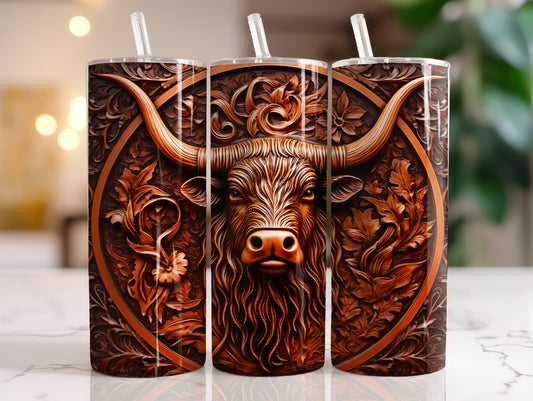 Tumbler | Highland Cow  | highland cows 26 | farm animals | cuteness | artful |
