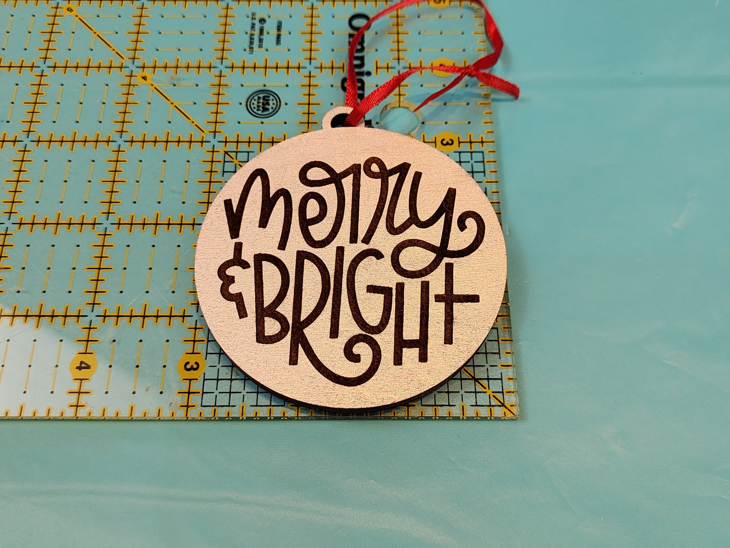 Ornament| Wood Merry and Bright engraved ornaments |  gift | Friend gift |  | Merry Christmas!| handmade limited selection