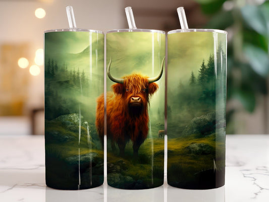 Tumbler | Highland Cow  | highland cows 24 | farm animals | cuteness | artful | village cow misty