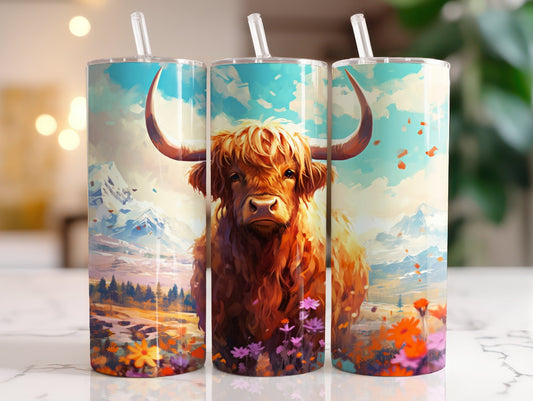Tumbler | Highland Cow  | highland cows 5 | farm animals | cuteness | artful