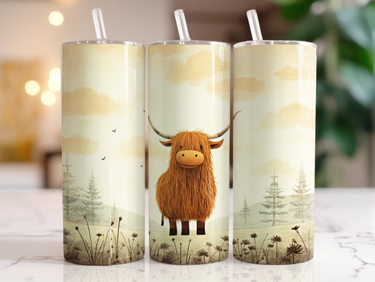 Tumbler | Highland Cow  | highland cows 22 | farm animals | cuteness | artful | snow and Cows winter