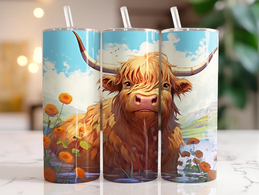 Tumbler | Highland Cow  | highland cows 31 | farm animals | cuteness | artful |