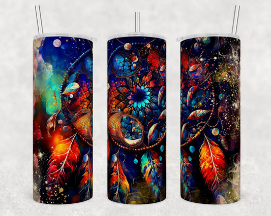 Tumbler | Dream Catcher Alcohol ink| Hot Mess| Sarcasm | MOM | Gift | BFF | funny| Beautiful colors