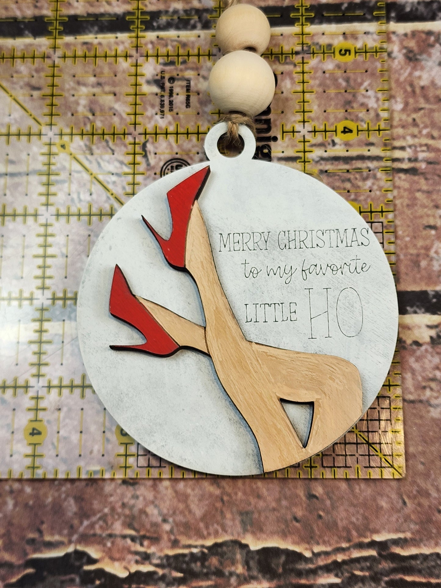 Ornament|  Merry Christmas to my favorite little HO -distressed|  gift | Friend gift | friends