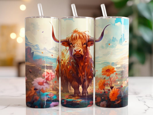 Tumbler | Highland Cow  | highland cows 7 | farm animals | cuteness | artful