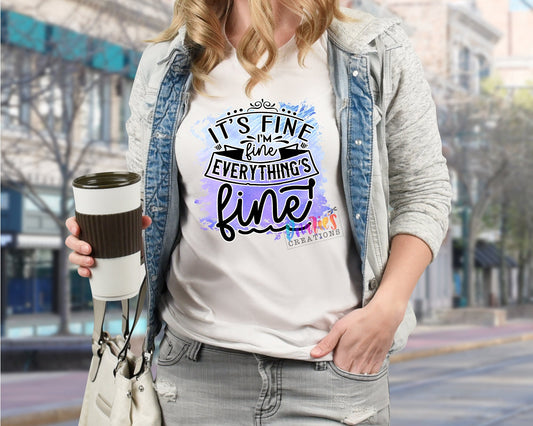 T-shirt | It's fine, I'm fine everything's fine | Flowers | Drama |Drinking| Beer | summer |