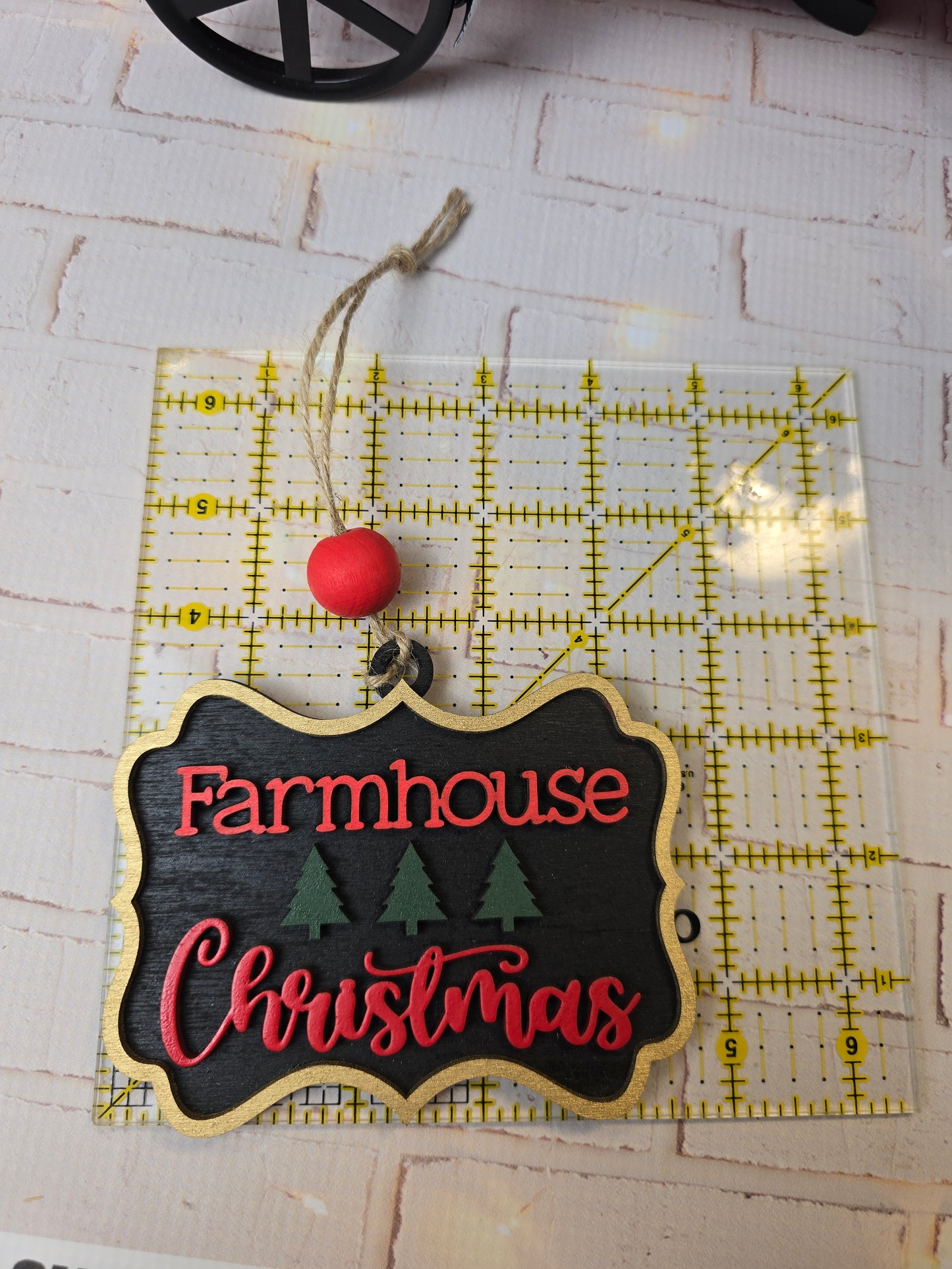 Ornament - Farmhouse Christmas OR1005-25 - Hand Painted Christmas Ornament