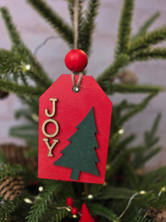 Ornament - Joy  OR1011-25 - Hand Painted Christmas Ornament