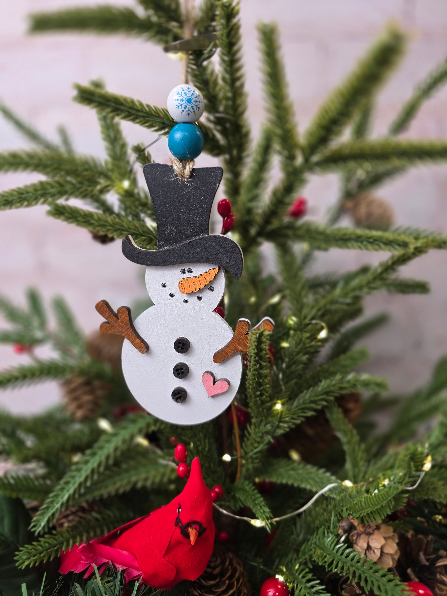 Ornament -  snowman  OR1014-25 - Hand Painted Christmas Ornament