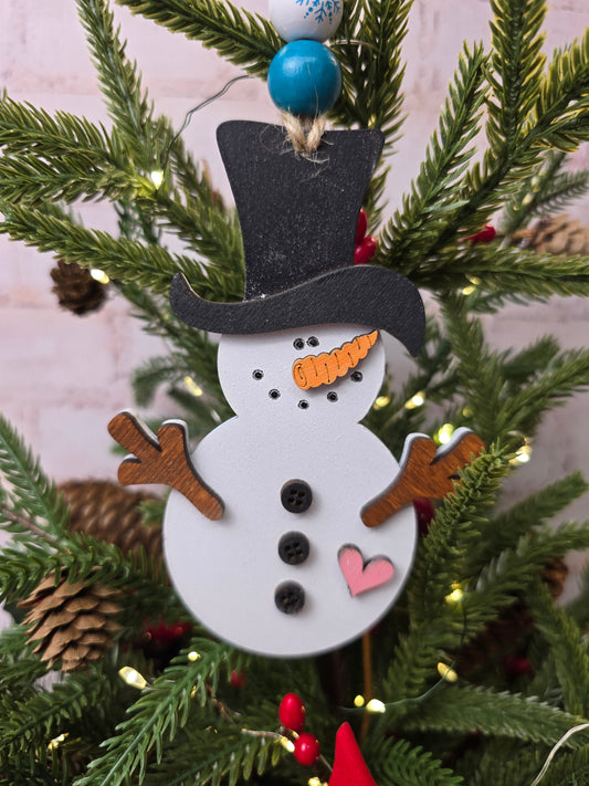 Ornament -  snowman  OR1014-25 - Hand Painted Christmas Ornament