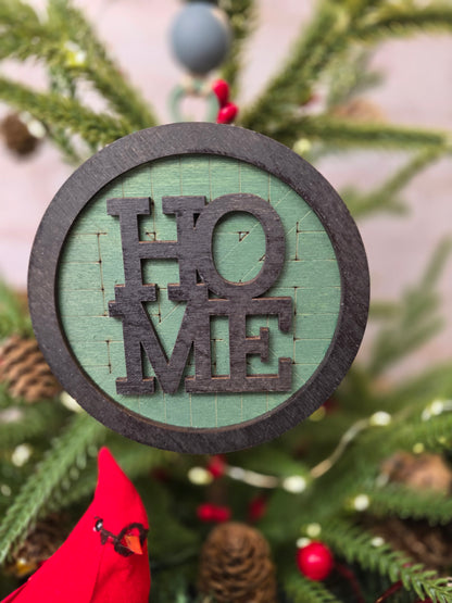 Ornament -  Farmhouse HOME OR1022-25 - Hand Painted Christmas Ornament