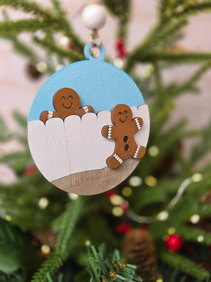 Ornament - Hidey Ho Neighbor  OR1030-25 - Hand Painted Christmas Ornament