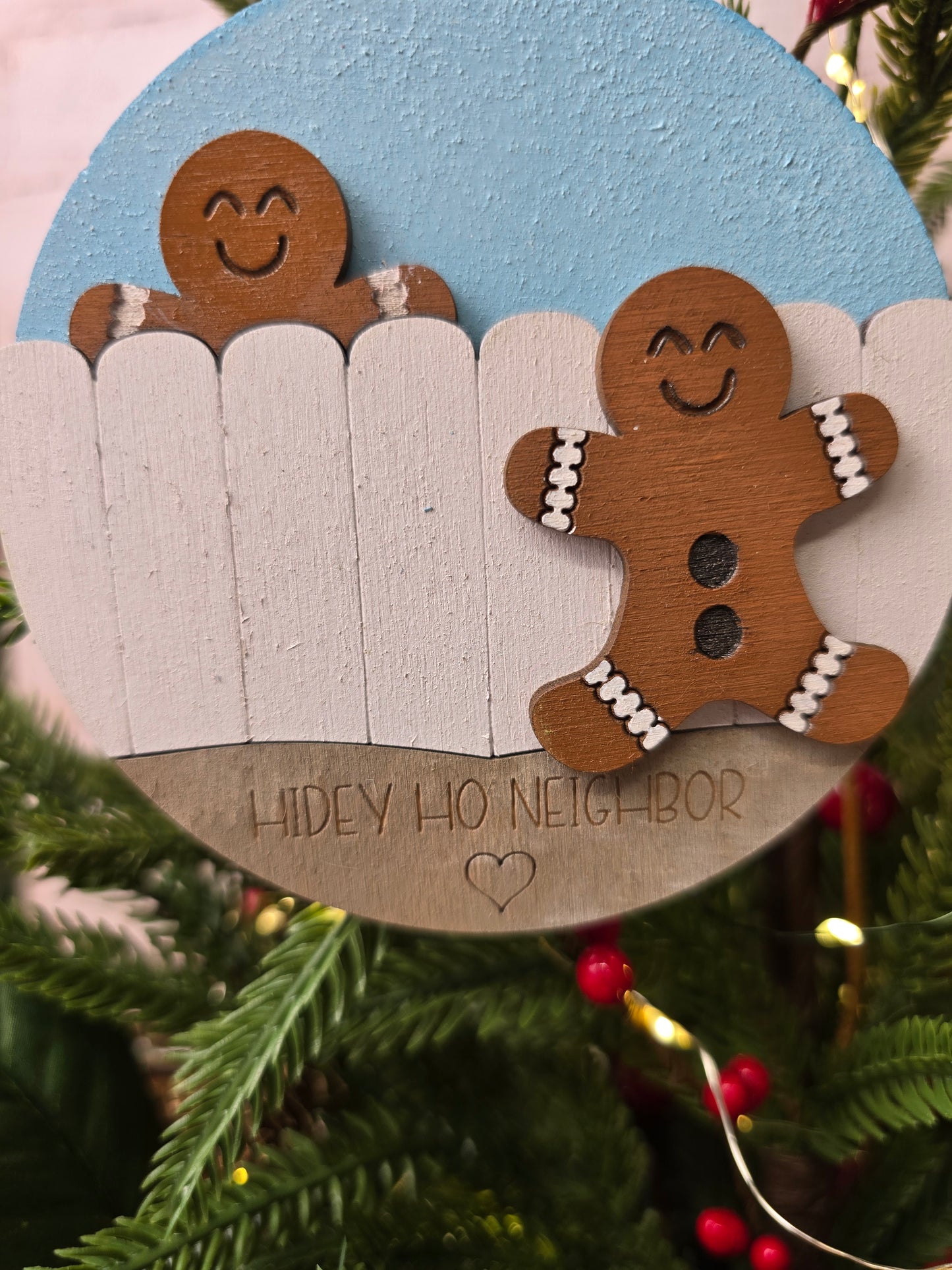 Ornament - Hidey Ho Neighbor  OR1030-25 - Hand Painted Christmas Ornament