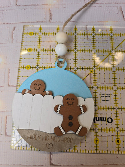 Ornament - Hidey Ho Neighbor  OR1030-25 - Hand Painted Christmas Ornament