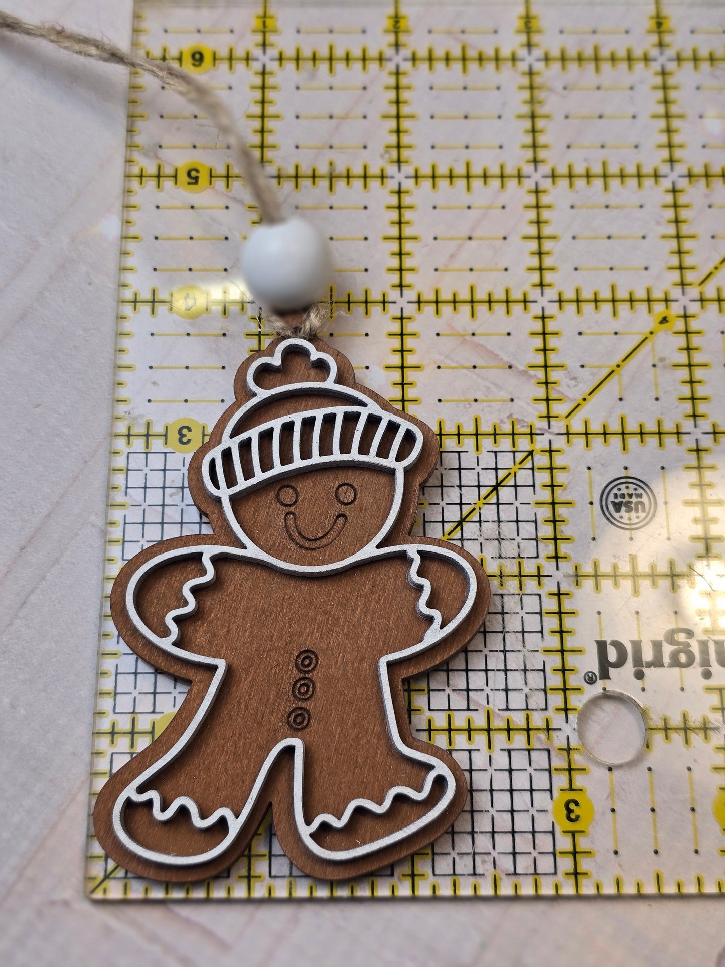 Ornament -  Small gingerbread ornament OR1034-25 - Hand Painted Christmas Ornament