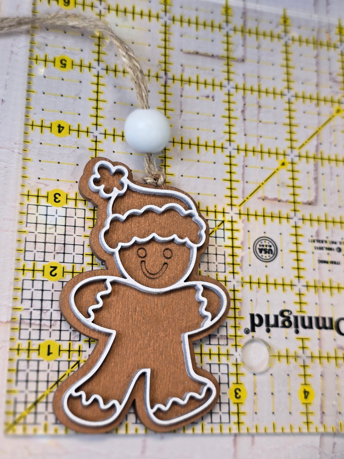 Ornament -  Small gingerbread ornament OR1035-25 - Hand Painted Christmas Ornament