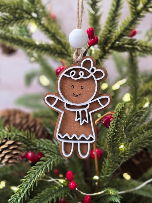 Ornament -  Small gingerbread ornament OR1036-25 - Hand Painted Christmas Ornament