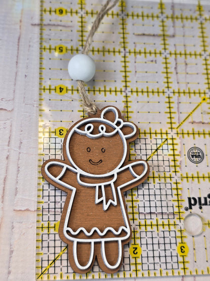 Ornament -  Small gingerbread ornament OR1036-25 - Hand Painted Christmas Ornament