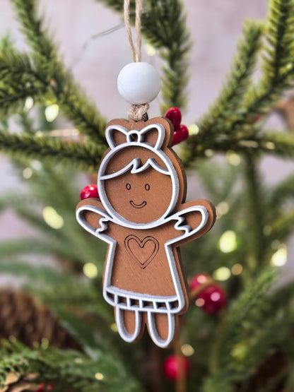 Ornament -  Small gingerbread ornament OR1037-25 - Hand Painted Christmas Ornament