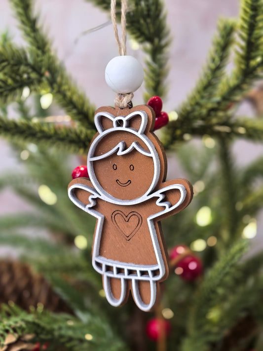 Ornament -  Small gingerbread ornament OR1037-25 - Hand Painted Christmas Ornament