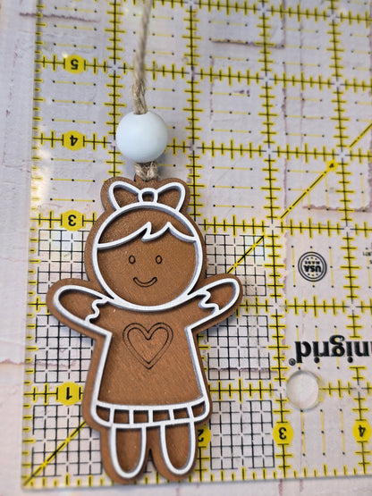 Ornament -  Small gingerbread ornament OR1037-25 - Hand Painted Christmas Ornament