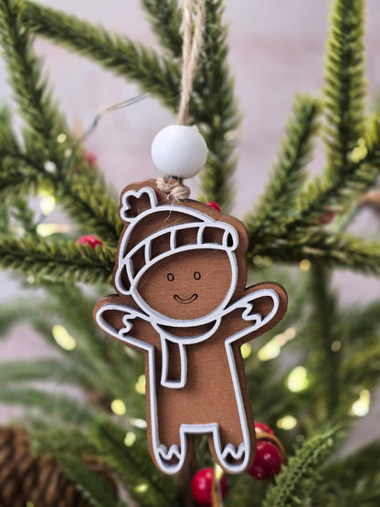 Ornament -  Small gingerbread ornament OR1038-25 - Hand Painted Christmas Ornament