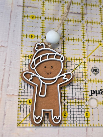 Ornament -  Small gingerbread ornament OR1038-25 - Hand Painted Christmas Ornament