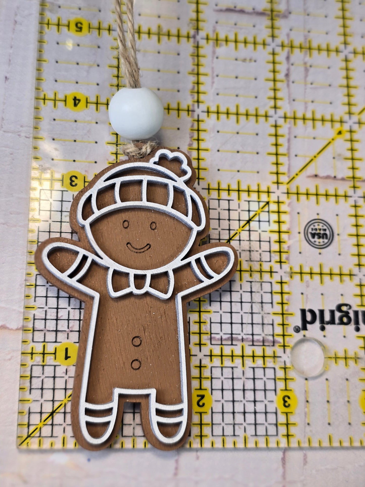 Ornament -  Small gingerbread ornament OR1039-25 - Hand Painted Christmas Ornament