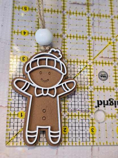 Ornament -  Small gingerbread ornament OR1039-25 - Hand Painted Christmas Ornament