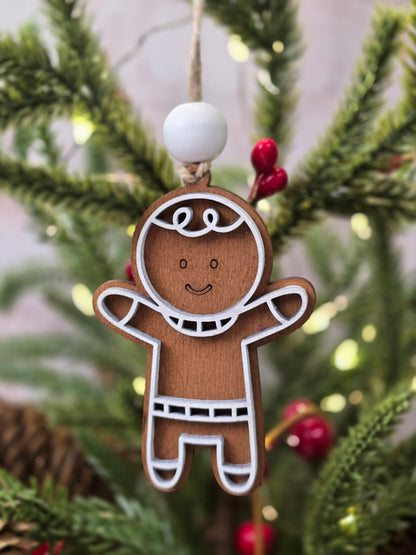 Ornament -  Small gingerbread ornament OR1040-25 - Hand Painted Christmas Ornament