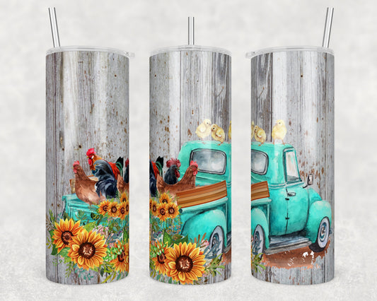 Tumbler | CRAZY2 |  Chicken plain | animal print  | Gift | Sarcasm| OSFA |Great Gift- Ladies-Cows| Men