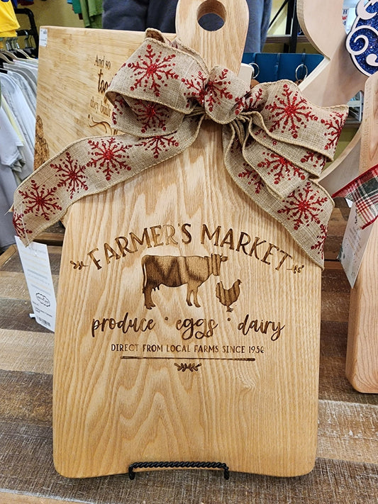 Cutting board | Farmers Market produce eggs and dairy | Funny gift | cute gift