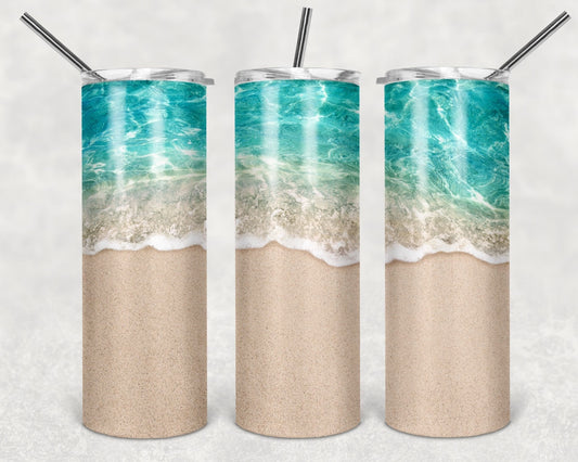 Tumbler | Waves 5 (can be personalized) | my happy place |HOT mom summer | Sarcasm | beach| ocean | Gift | BFF | funny|