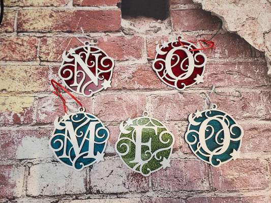 Ornament| monogram ornaments |  gift | Friend gift |  | Merry Christmas!| handmade select letters available