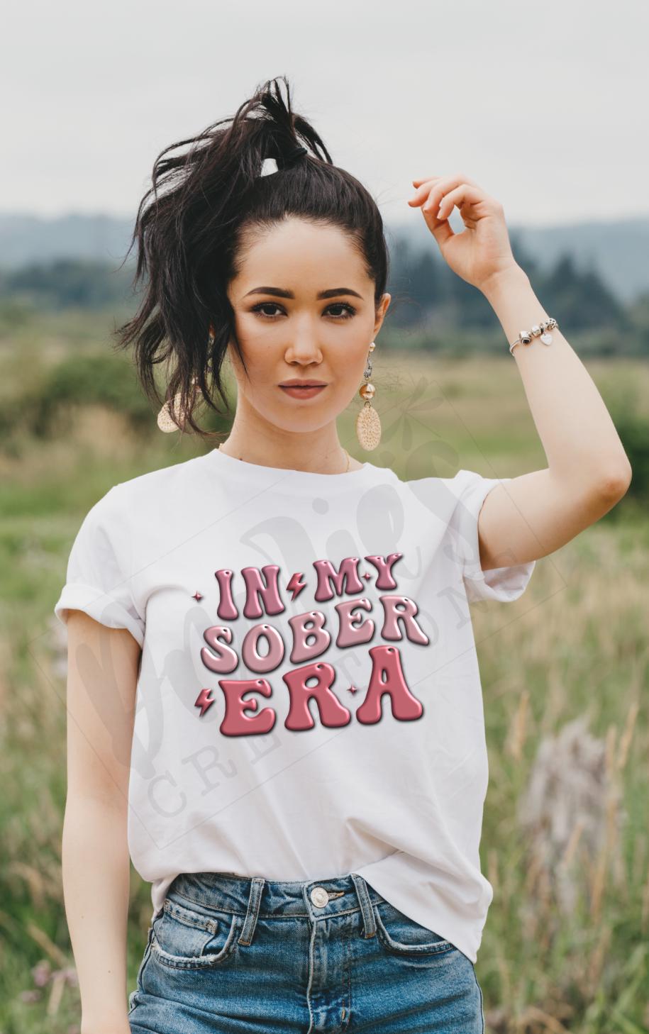 T-shirt |In my sober era 17 pink  | overdose awareness | sobriety | Healing | life |proud