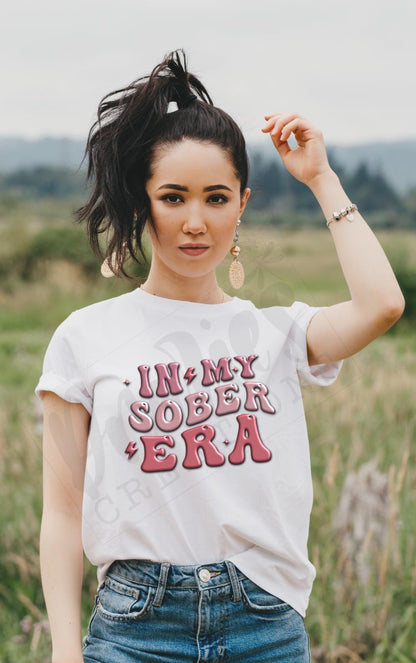 T-shirt |In my sober era 17 pink  | overdose awareness | sobriety | Healing | life |proud