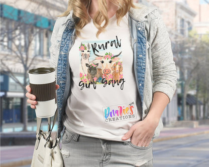 T-shirt | Rural Girl Gang| Farming | Chicken |COW| Beer | summer || NSFW