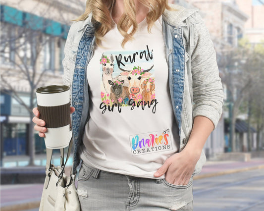 T-shirt | Rural Girl Gang| Farming | Chicken |COW| Beer | summer || NSFW