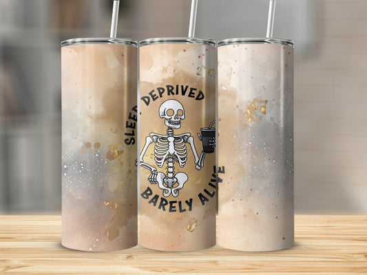 Tumbler | Sleep deprived barely alive | Gift |  America|  |Great Gift- Ladies-| Men crazy train