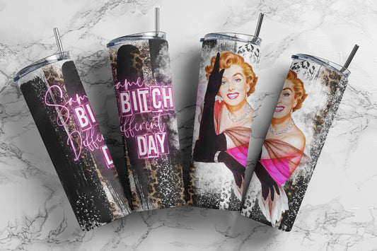 Tumbler |Same bitch different day Vintage | Sarcasm | Crime| Bestie | Gift | BFF | Profanity| funny| etsy