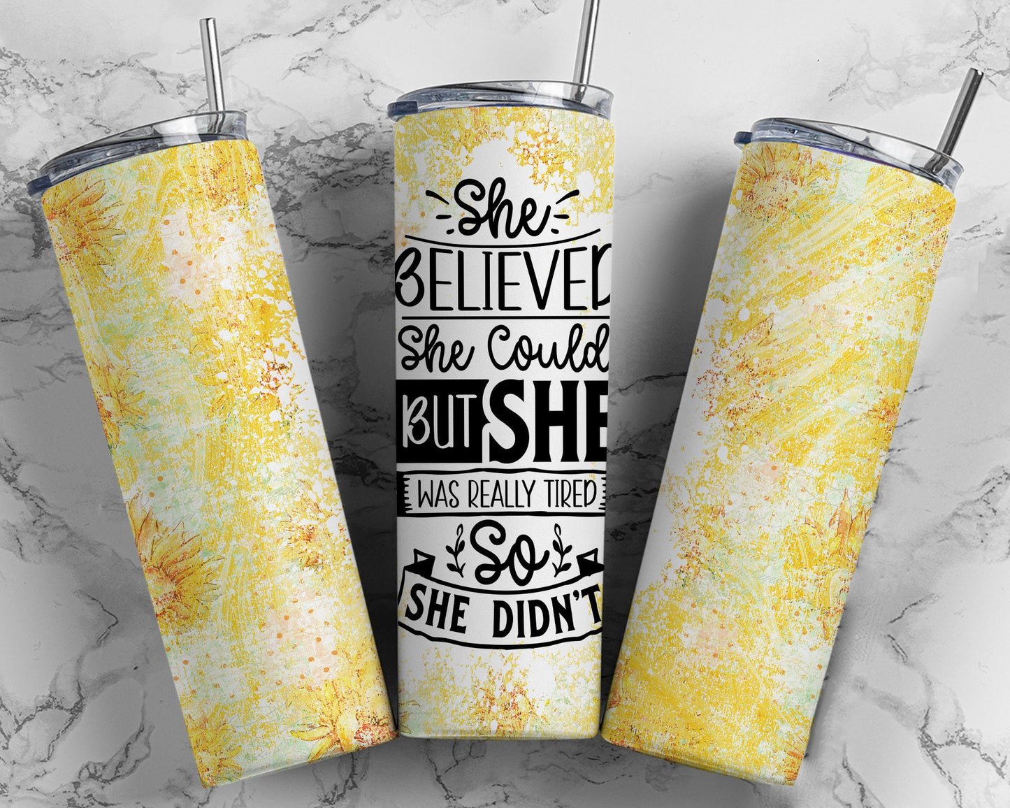 Tumbler | She Believed she could but she was really tired so she didn't | Sarcasm |Bestie| Gift| BFF | Profanity| funny| mean girl